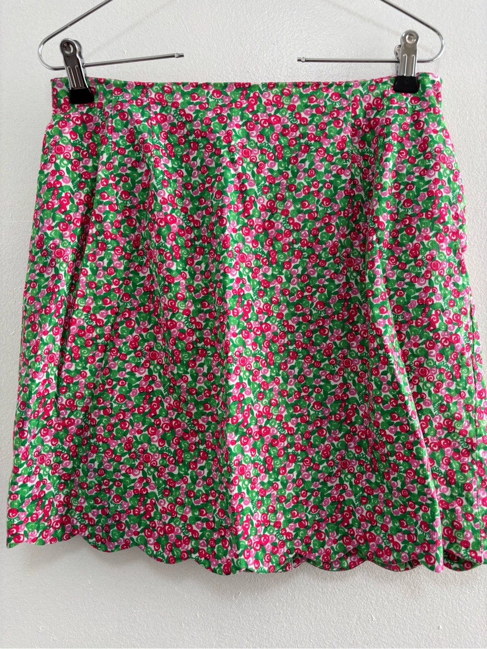 Women’s Vintage Lilly Pulitzer Dainty Rose floral print mini skirt